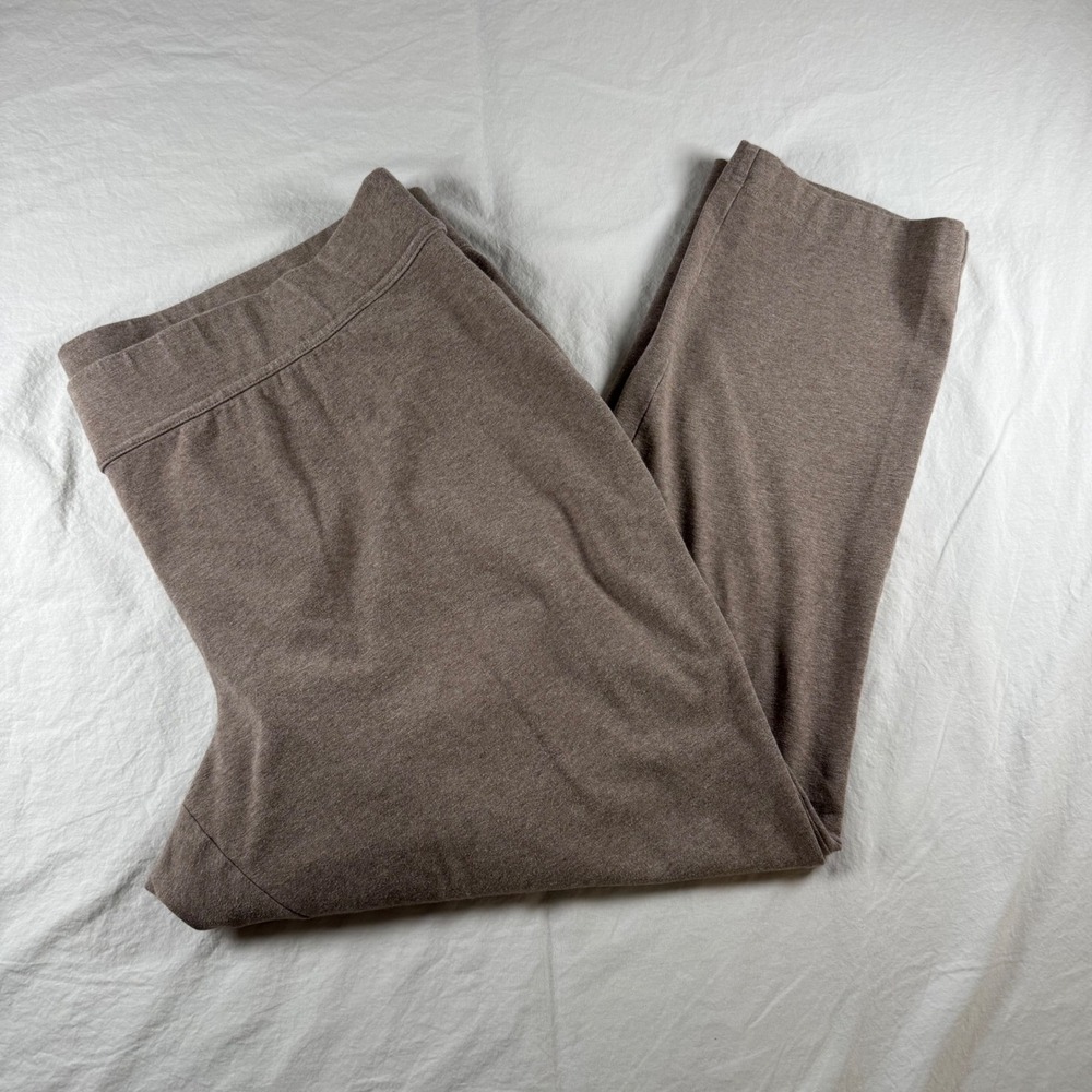 Lands' End Women's Size 3X Heathered Taupe Starfish Slim Leg Knit Pants